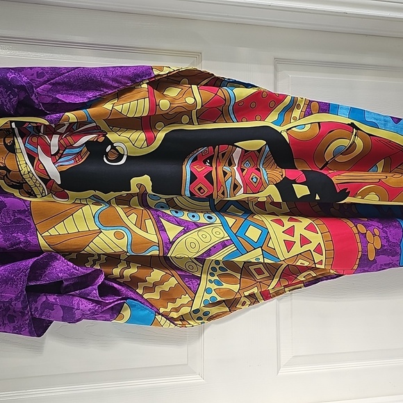 NWT Goddess by Winlar Kaftan Cover Up Long Dress Purple One size - Picture 11 of 11